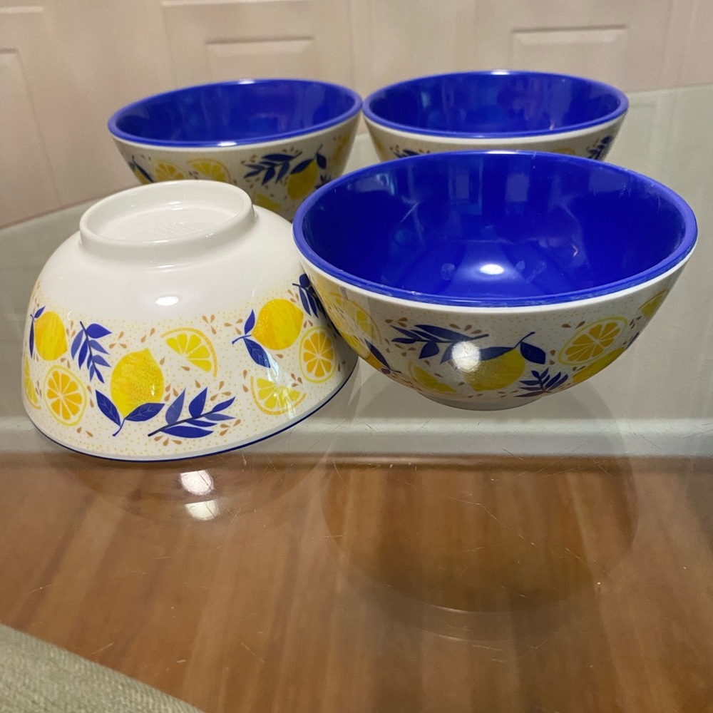 Beautiful Multicolor C+C California Melamine Ice Cream/ Dessert Bowls Set  4.5”